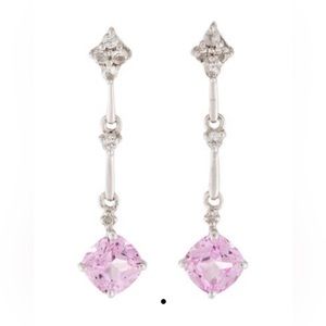 Women’s Earrings 14K Topaz & Sapphire Drop Earrings